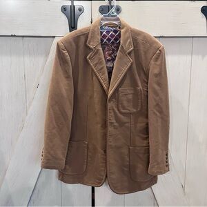 Robert Graham Tan Blazer with Multicolor Lining Size 2X